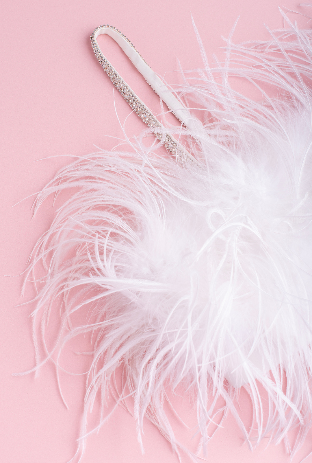 Feather Top with Rhinestone Straps