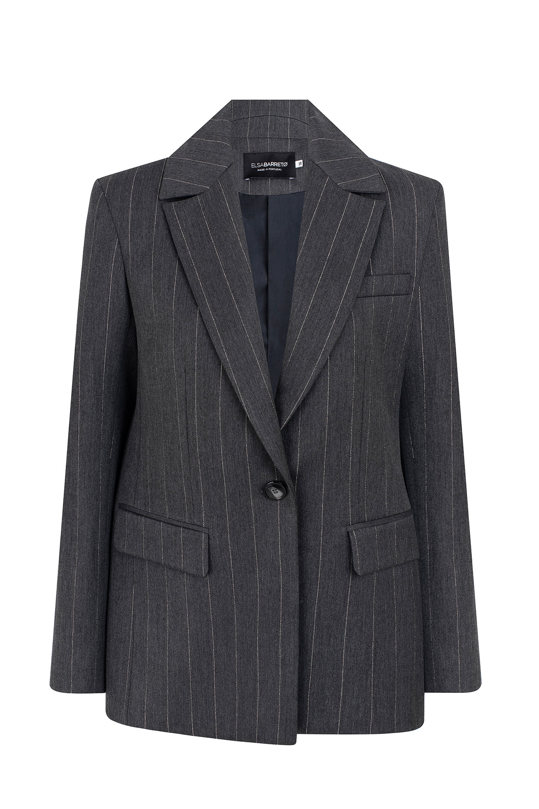 Tailored Pinstripe Blazer with Lurex Shine