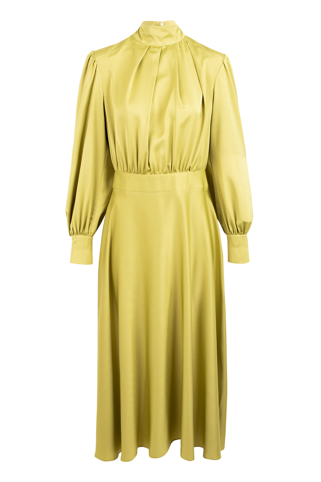 Midi Draped Satin Dress