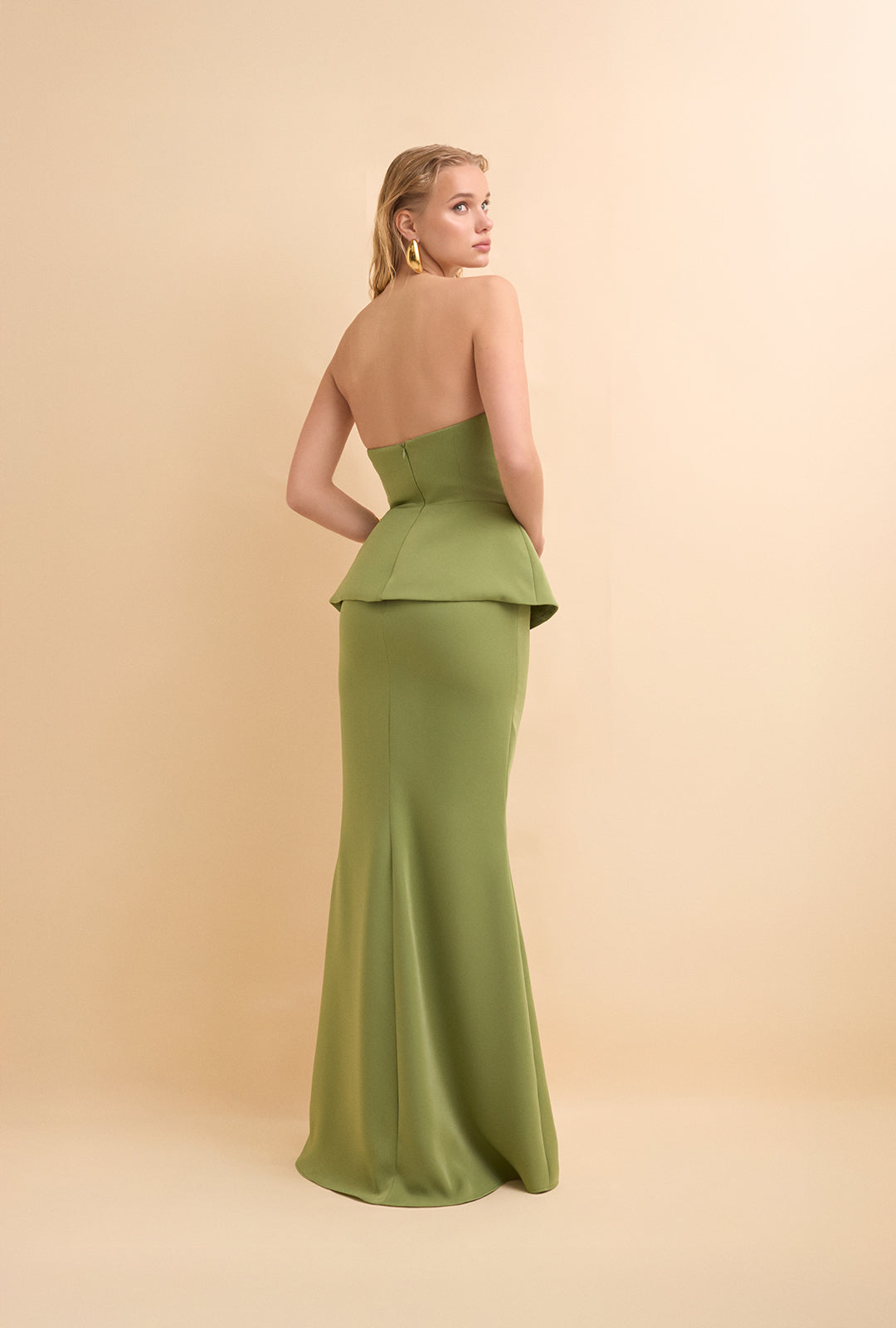 Bandeau Top with Cinched Waist and A-Line Cut