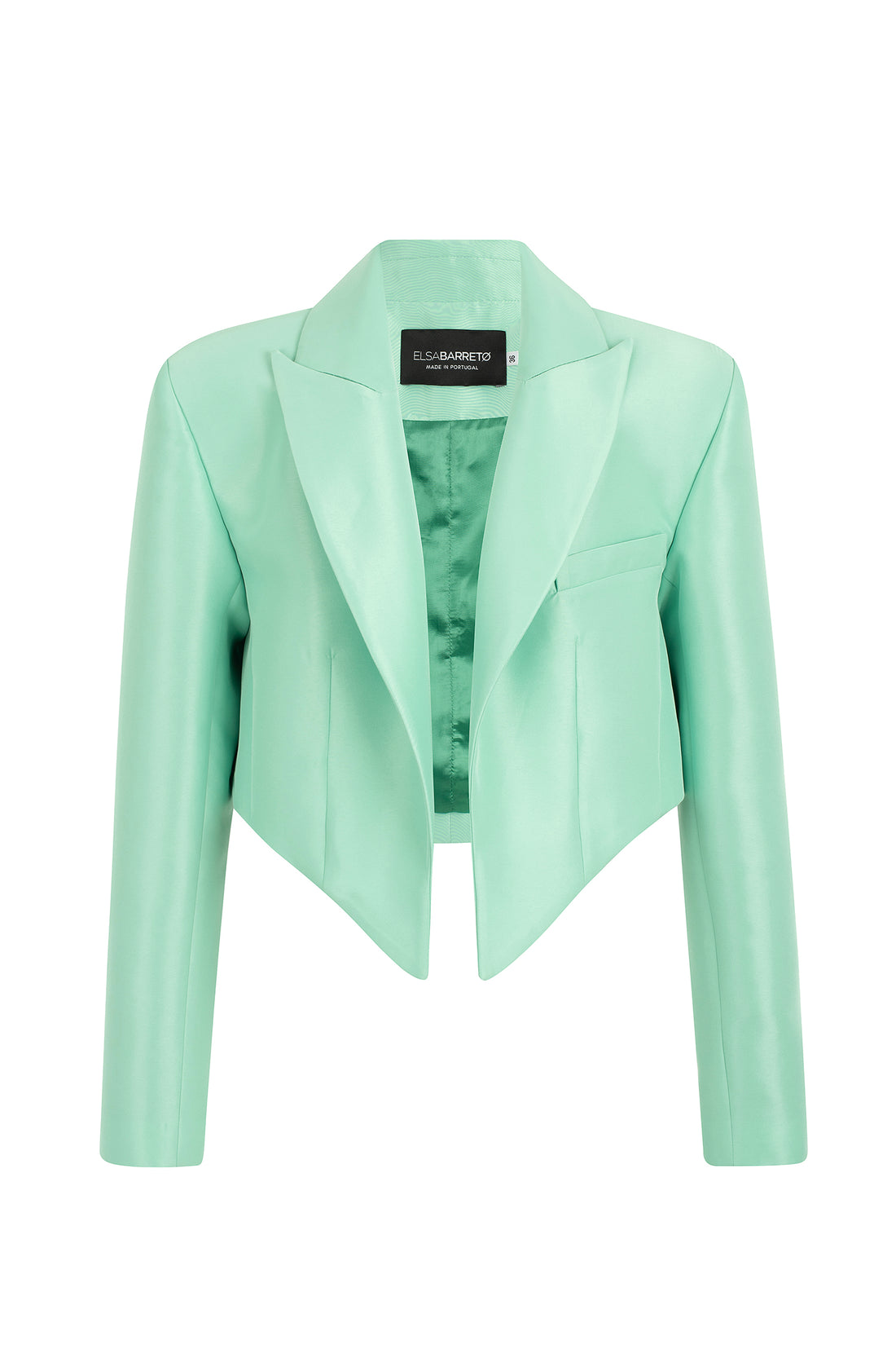 Short Blazer with Pronounced Shoulders