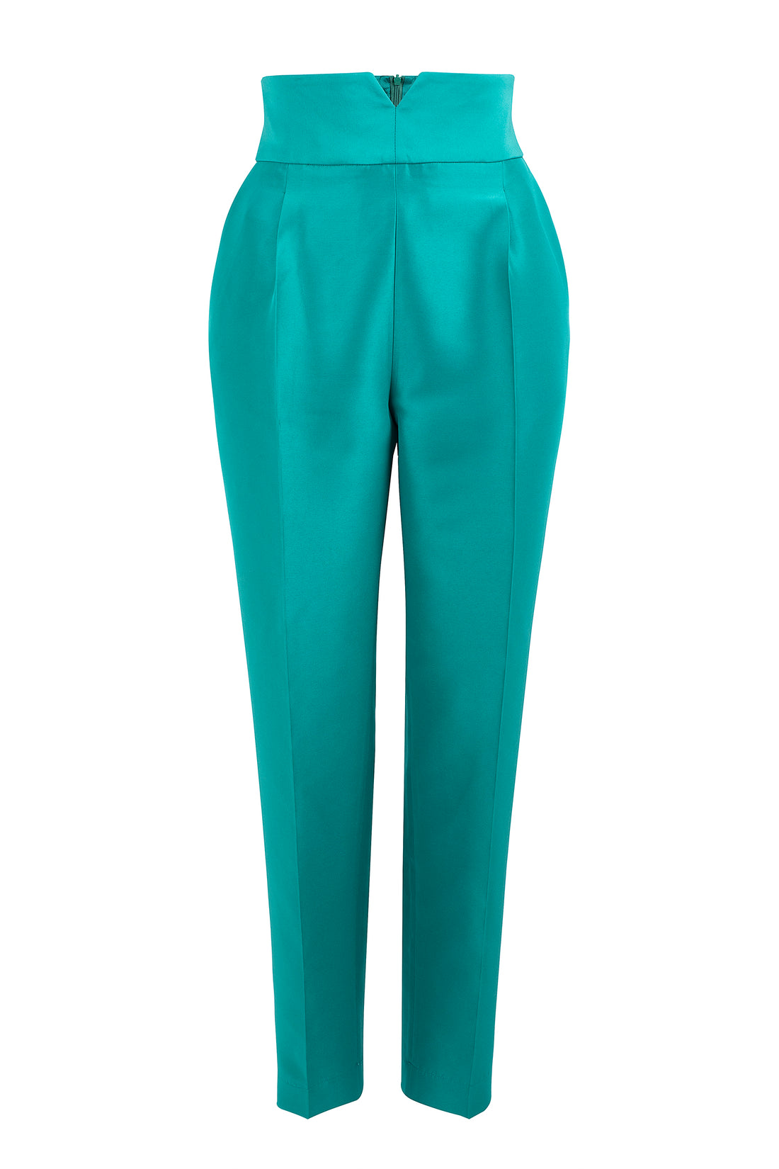 High-Waisted Trousers with Signature V-Waist