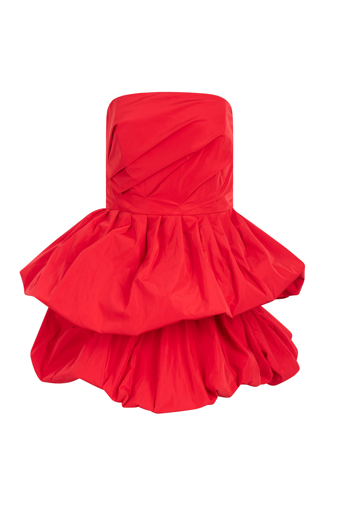 Bandeau Dress with Balloon Layers